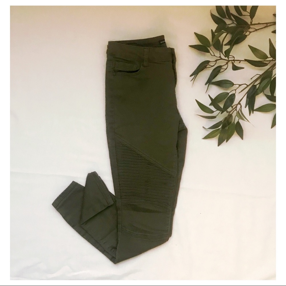 PouredInBlue Green Denim Pants